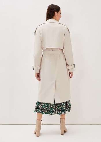 Phase Eight Tegan Trench Coats White Canada | PZJHUO-742